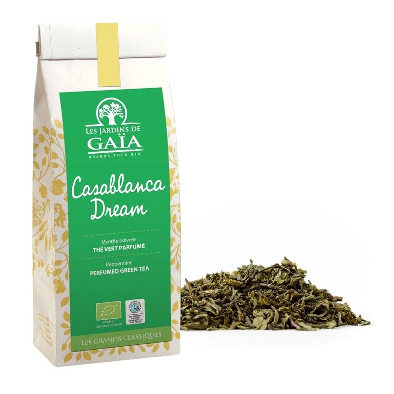 Thé vert bio Casablanca Dream - Menthe Poivrée - 100 gr Les jardins de Gaïa