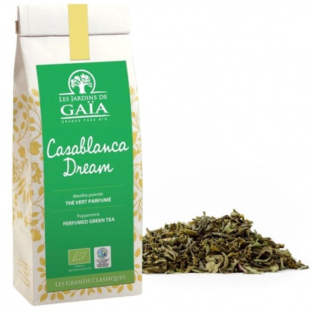 Thé vert bio Casablanca Dream - Menthe Poivrée - 100 gr Les jardins de Gaïa - Les jardins de Gaïa