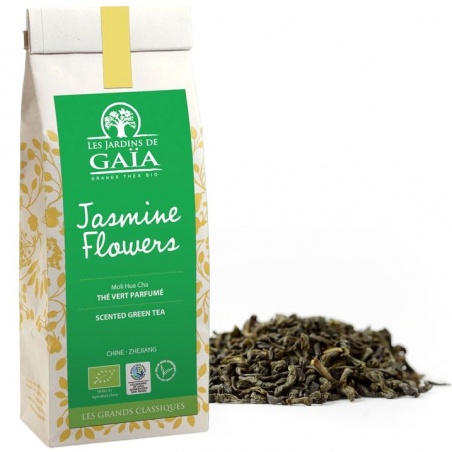 Thé vert bio Jasmine Flowers - 100 gr Les jardins de Gaïa - Les jardins de Gaïa