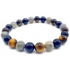 Bracelet protection Labradorite, Tourmaline, Oeil de Tigre 8mm