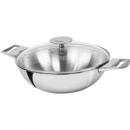 Wok inox Cristel Casteline 28 cm amovible
