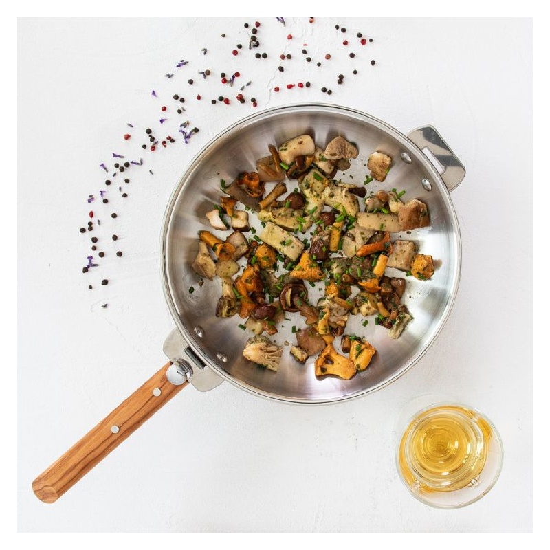 Wok inox Casteline 24 cm Cristel