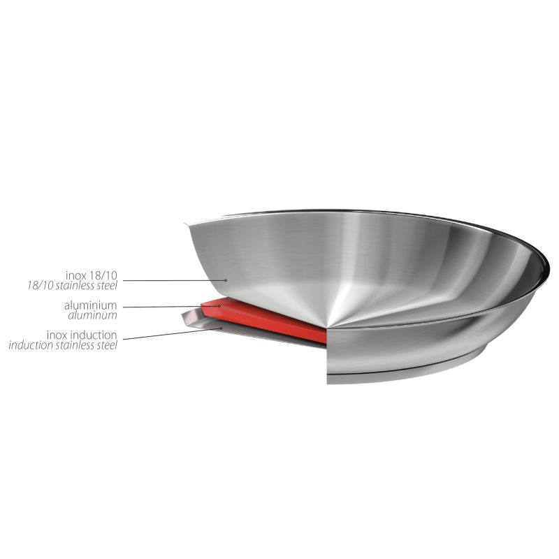 Poêle Cristel Strate 28 cm inox poignée fixe