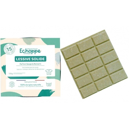Tablettes de lessive solide Sauge & Romarin 15 Lavages Echoppe - Echoppe