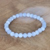 Bracelet Calcédoine bleue AA - 6mm