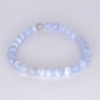 Bracelet Calcédoine bleue AA - 6mm