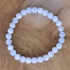 Bracelet Calcédoine bleue AA - 6mm