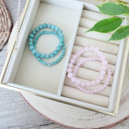 Bracelet de lithothérapie en Amazonite