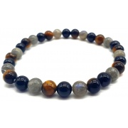 Bracelet protection Labradorite, Tourmaline, Oeil de Tigre 6mm
