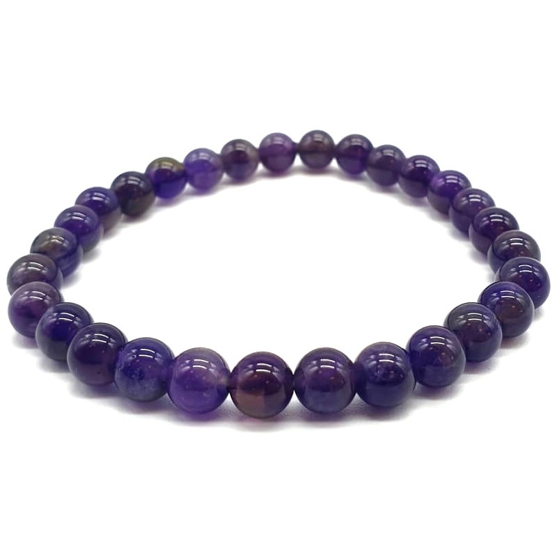 Bracelet Améthyste foncé - 6mm