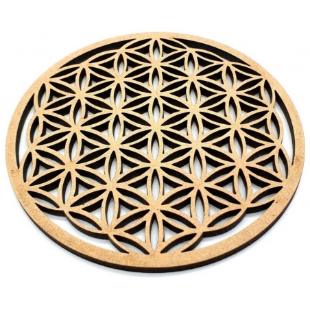 Plaque de rechargement sculptée Fleur de Vie 10cm - 