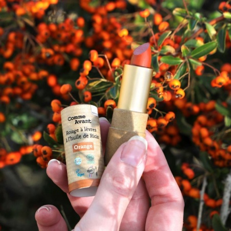 Rouge à lèvres à l'huile de ricin - Orange Ambré Comme Avant