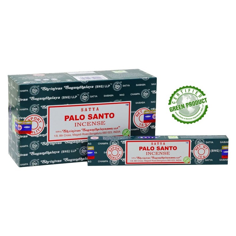 Encens Palo Santo 15g - Lot de 12 boîtes Satya