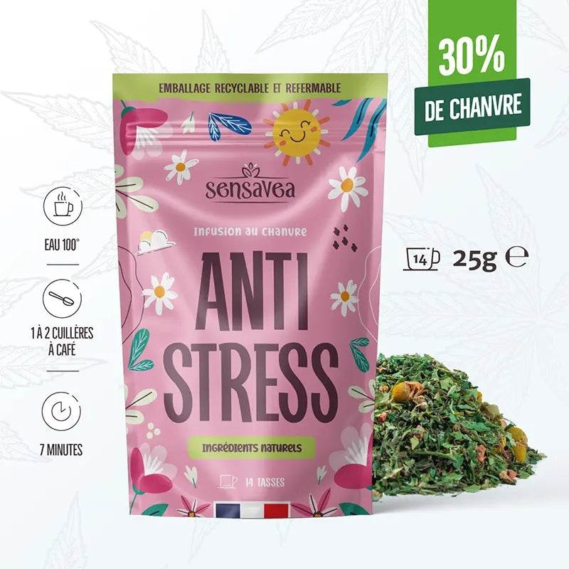 Infusion Chanvre CBD Anti-Stress - 25 gr Sensavea