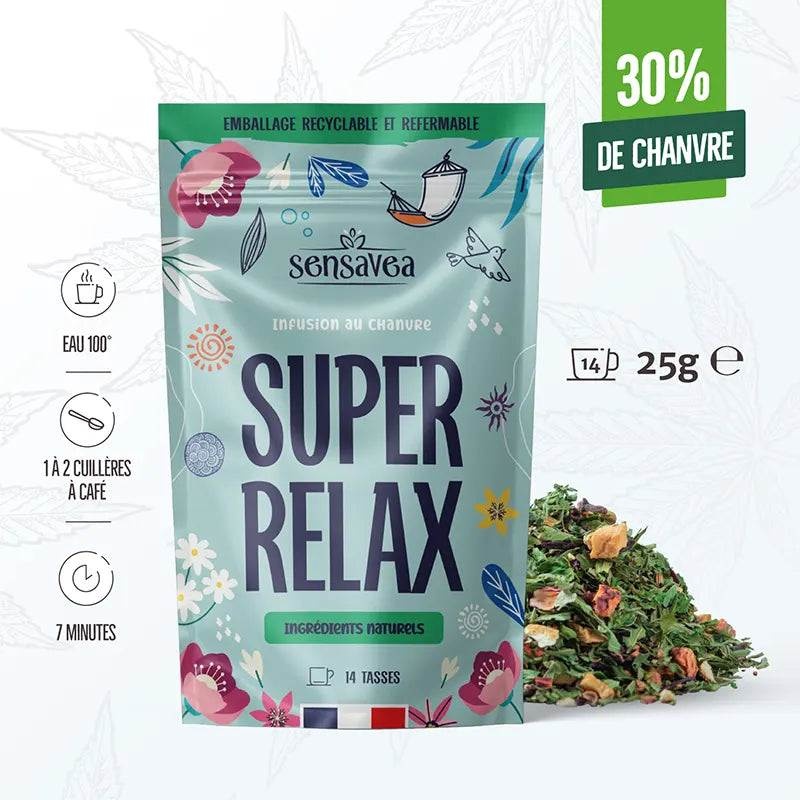 Infusion Chanvre CBD Super Relax - 25 gr Sensavea