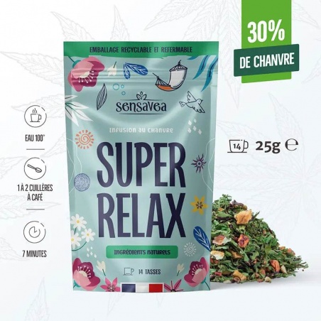 Infusion Chanvre CBD Super Relax - 25 gr Sensavea