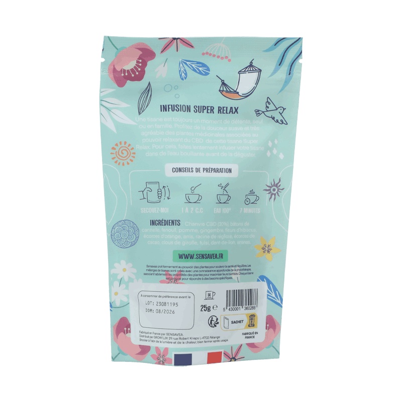 Infusion Chanvre CBD Super Relax - 25 gr Sensavea