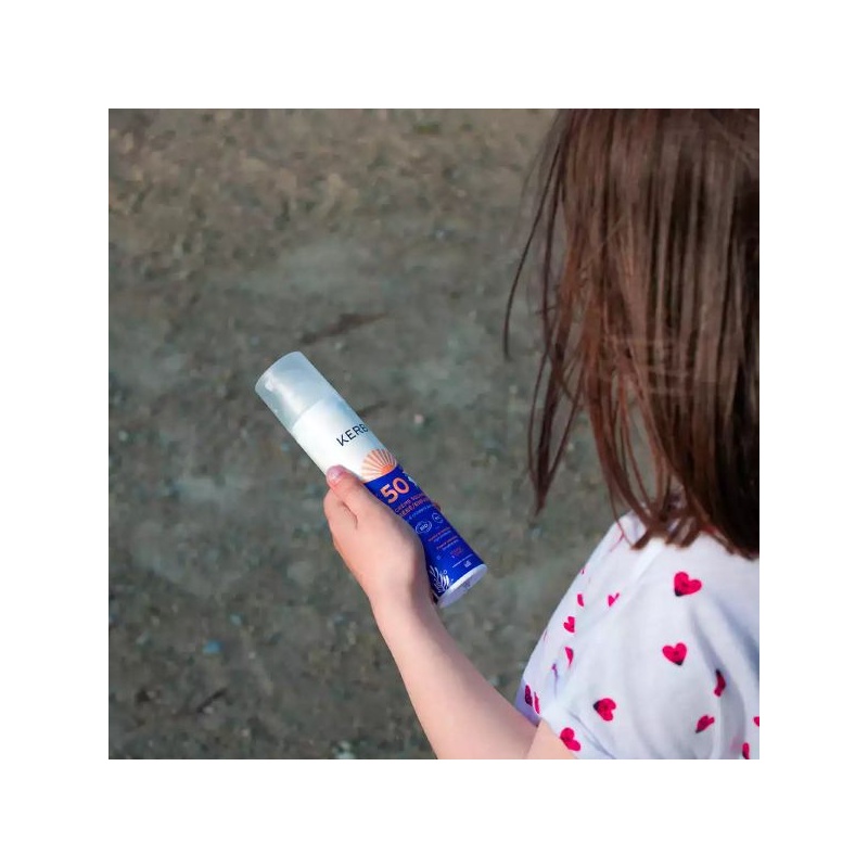 Crème solaire bio bébé et enfant SPF50 - format voyage Kerbi