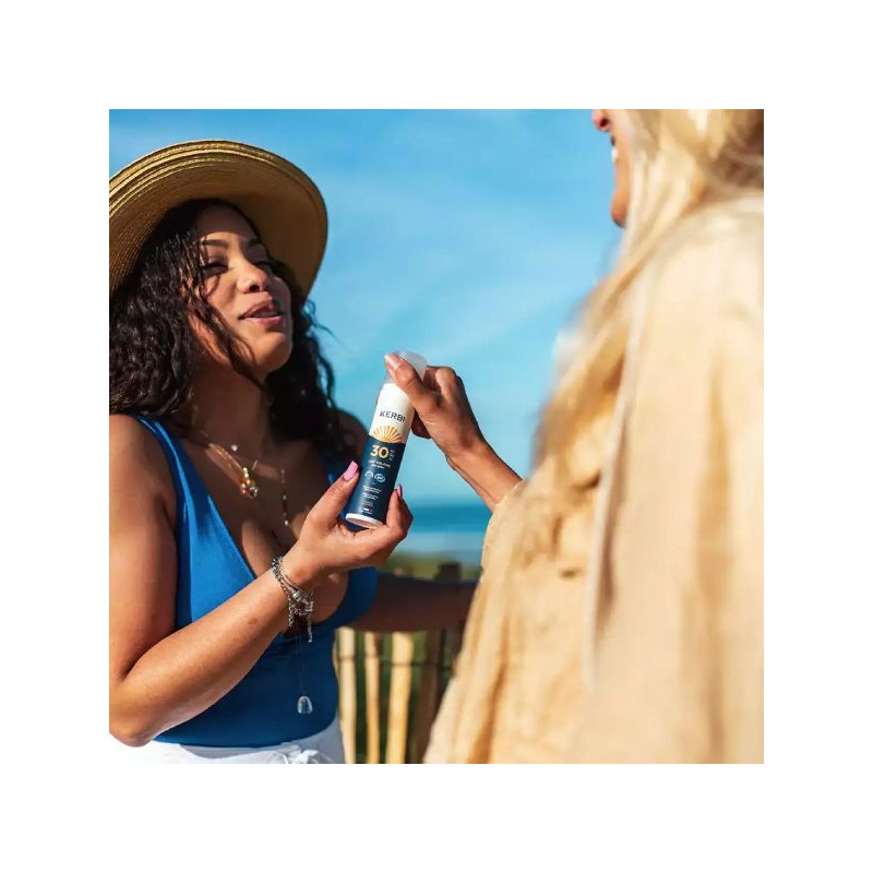 Lait solaire bio SPF30 parfum iode monoï - 100gr Kerbi