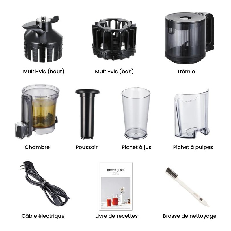 Extracteur de jus H400 - Accessoires fournis