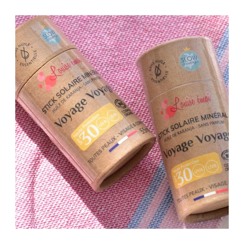 Crème solaire bio solide SPF30 - sans parfum Louise Émoi