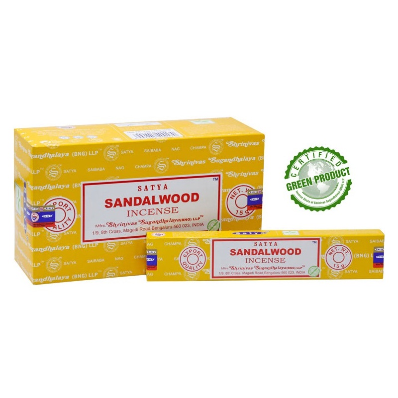 Encens Santal 15g - Lot de 12 boîtes Satya