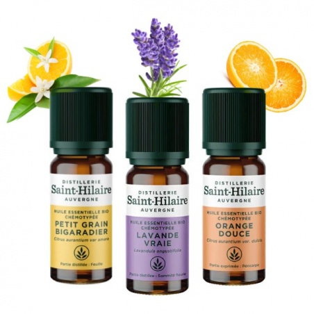 Coffret huiles essentielles relaxantes à diffuser - Distillerie Saint-Hilaire