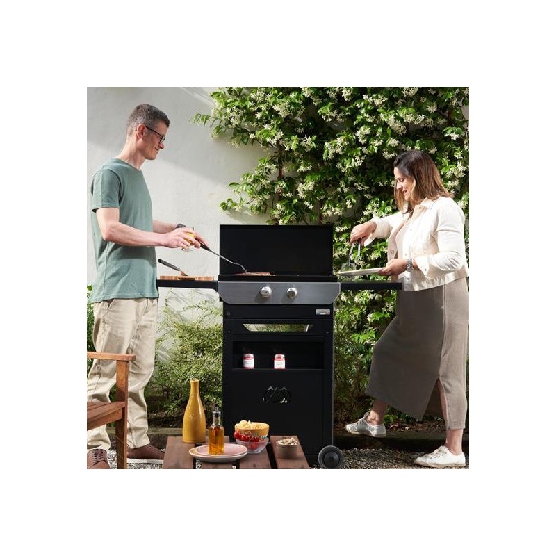 Plancha gaz Original 260 Duo Edition sur chariot Le Marquier