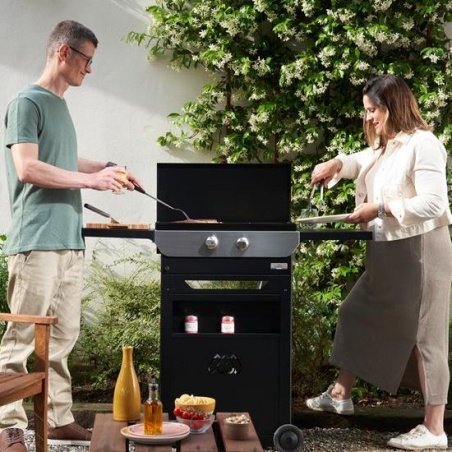 Plancha gaz Original 260 Duo Edition sur chariot Le Marquier