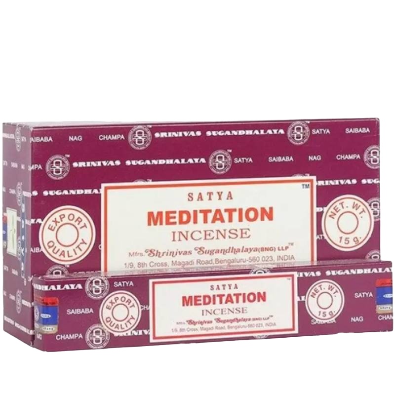 Encens Meditation 15g - Lot de 12 boîtes Satya