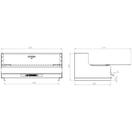 Dimensions Barbecue Original inox 54x32 Le Marquier