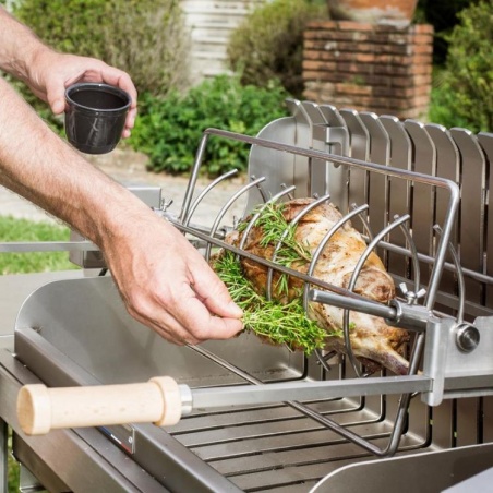 Barbecue Mendy inox 54x32 sur chariot Le Marquier