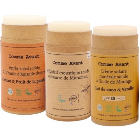 Pack été parfumé : crème solaire SPF30, après soleil & anti-moustique Comme Avant - Comme Avant