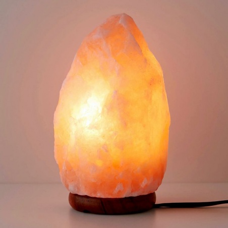 Lampe de Sel de l'Himalaya brut allumée - 1 à 2 kg