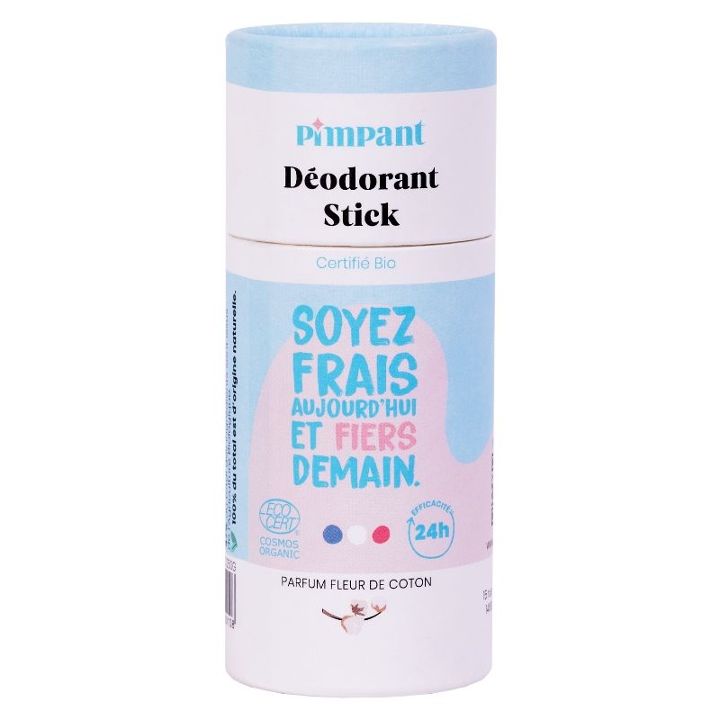 Déodorant en stick bio Fleur de Coton Pimpant