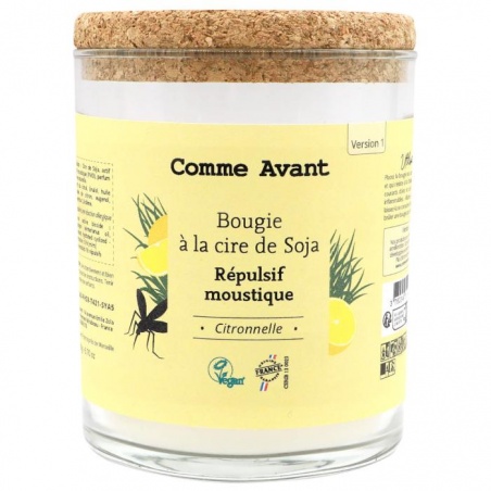 Bougie anti-moustique parfumée citronnelle Comme Avant - Comme Avant
