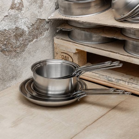 Poêle et casserole inox Cristel collection 1826