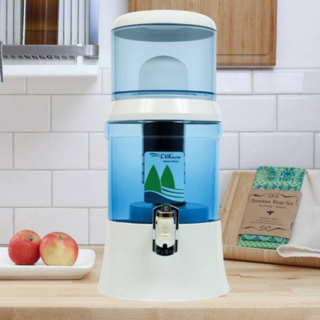 Fontaine filtrante EVA 7L en verre avec système magnétique
