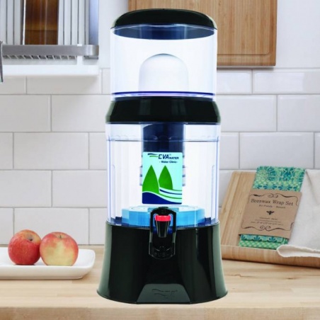 Fontaine EVA filtrante noire 7L avec système magnétique