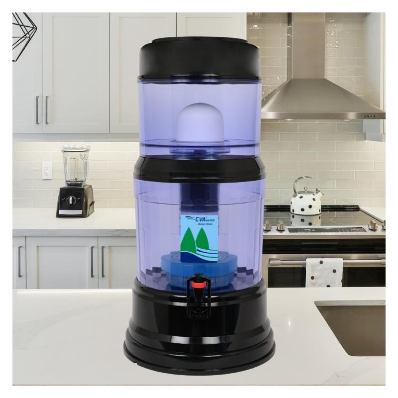 Fontaine EVA filtrante 12L avec système magnétique - Noire