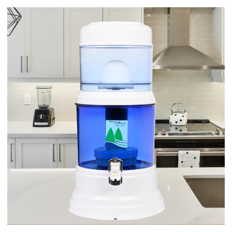 Fontaine filtrante EVA 12 Litres en verre avec système magnétique