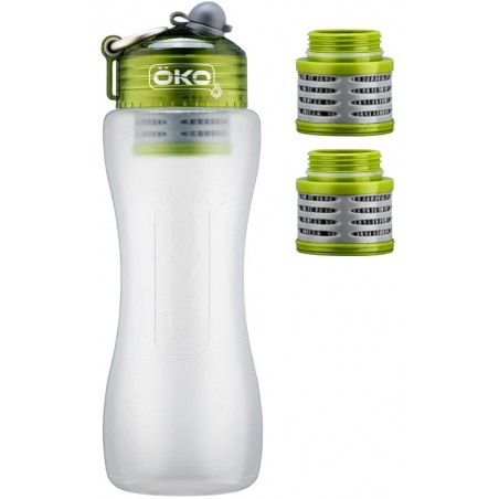 Pack Gourde filtrante ÖKO 1L Verte + 2 filtres de remplacement - ÖKO
