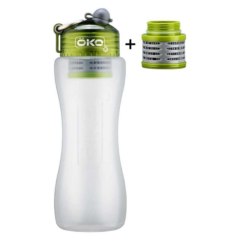 Pack Gourde filtrante ÖKO 1L Verte + 1 filtre de remplacement