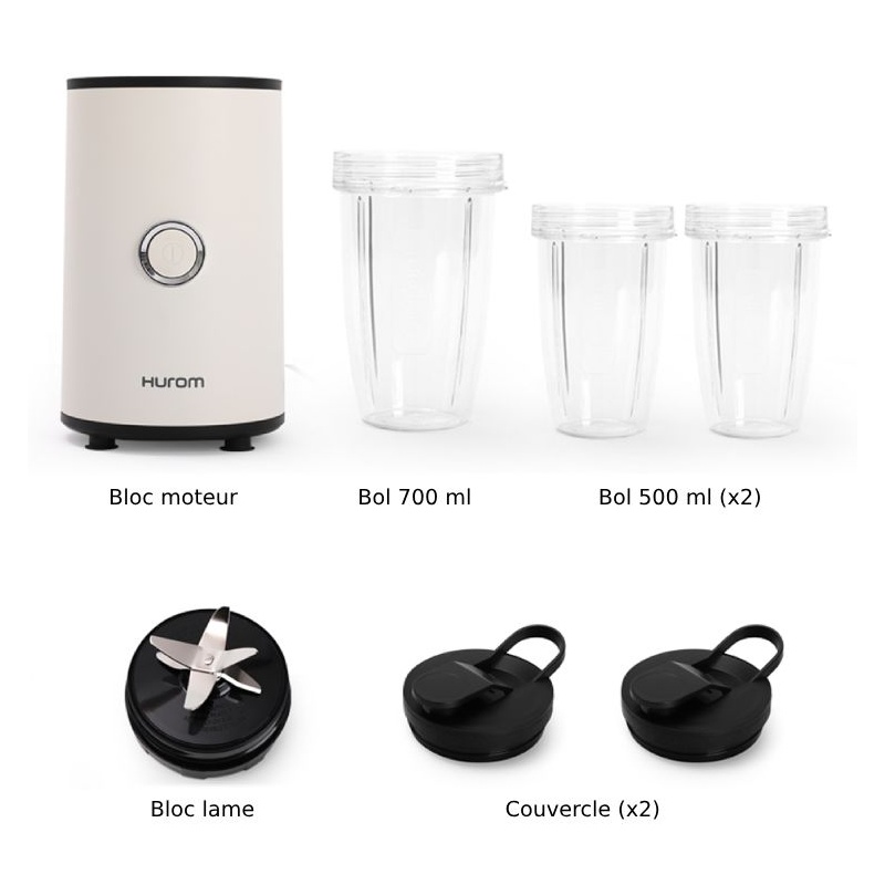 Power Blender 900W - Gris Titane Hurom