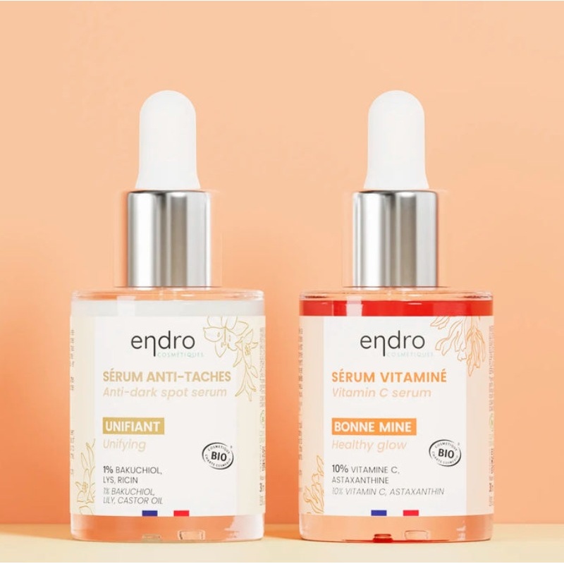 Duo Peau Unifiée - Sérum vitaminé & Sérum Anti-tâches Endro Cosmétiques