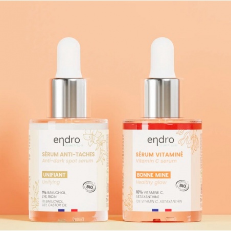 Duo Peau Unifiée - Sérum vitaminé & Sérum Anti-tâches Endro Cosmétiques