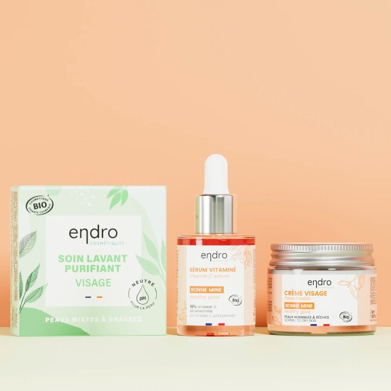 Routine Bonne Mine - Savon, Sérum vitaminé & Crème Bonne Mine Endro Cosmétiques