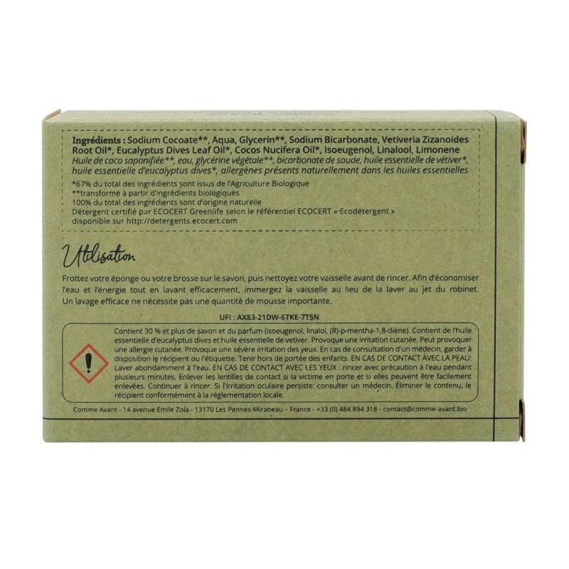 Savon vaisselle à l'huile de coco, Eucalyptus & Vetiver Comme Avant