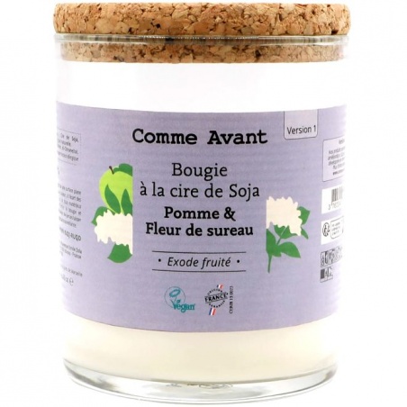 Bougie parfumée à la cire de soja - Pomme et Fleur de Sureau Comme Avant - Comme Avant