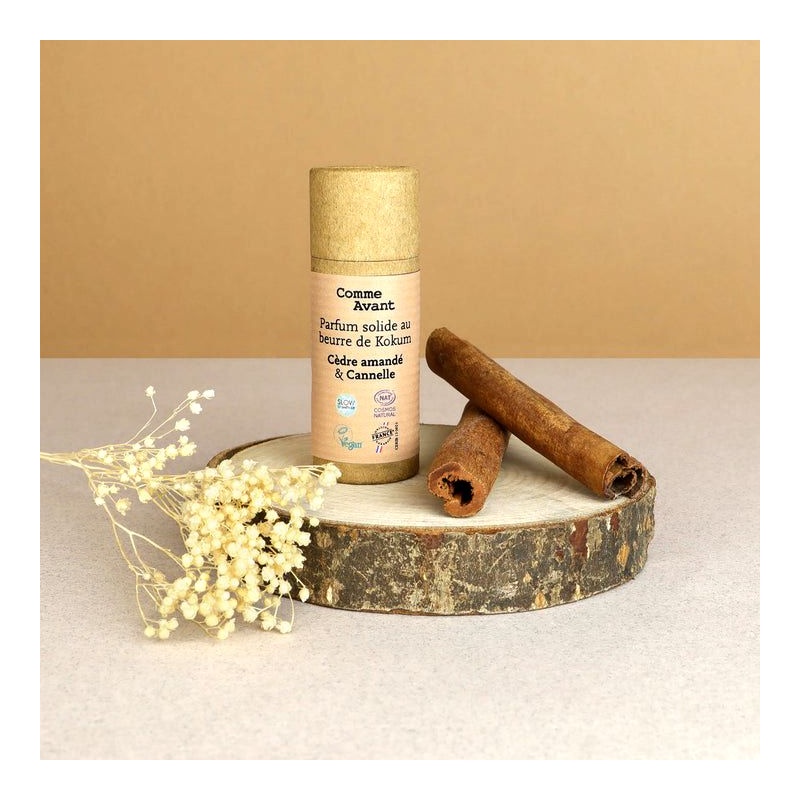 Parfum solide pour Homme - Cèdre amandé et Cannelle Comme Avant